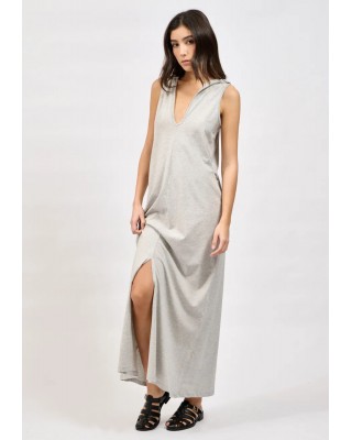 Γυναικείο γκρι αμάνικο φόρεμα - Collectiva Noir Hether Dress