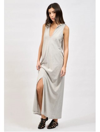 Γυναικείο γκρι αμάνικο φόρεμα - Collectiva Noir Hether Dress