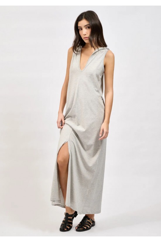 Γυναικείο γκρι αμάνικο φόρεμα - Collectiva Noir Hether Dress