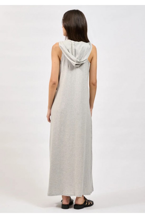 Γυναικείο γκρι αμάνικο φόρεμα - Collectiva Noir Hether Dress