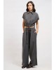 Γυναικείο γκρι φαρδύ παντελόνι - Collectiva Noir Fawn Pants