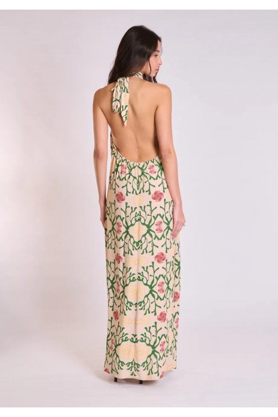 Γυναικείο μάξι halter φόρεμα - Collectiva Noir Stone Dress