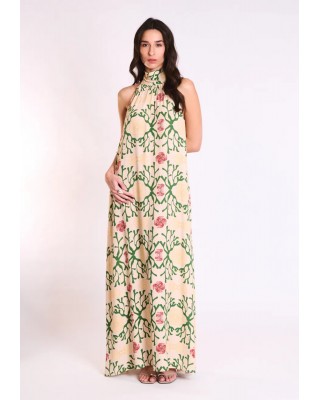 Γυναικείο μάξι halter φόρεμα - Collectiva Noir Stone Dress