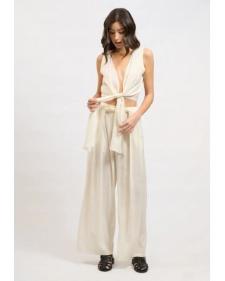 Γυναικείο λευκό αμάνικο πολυμορφικό γιλέκο - Collectiva Noir Dusk Vest