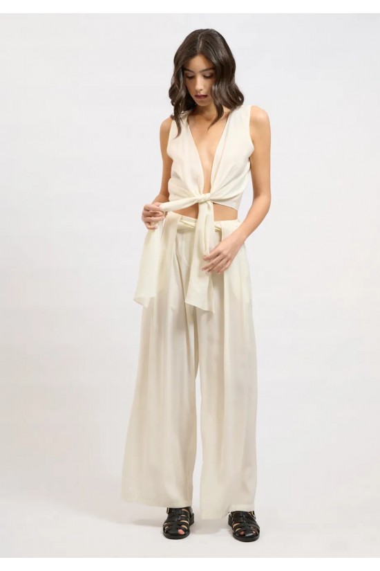 Γυναικείο λευκό αμάνικο πολυμορφικό γιλέκο - Collectiva Noir Dusk Vest