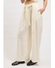 Γυναικείο λευκό φαρδύ παντελόνι - Collectiva Noir Fawn Pants