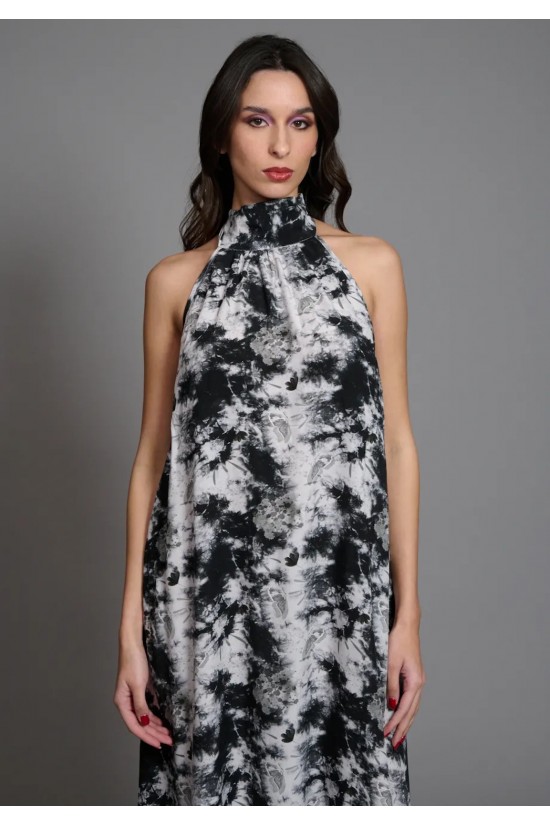 Γυναικείο μάξι halter φόρεμα - Collectiva Noir Stone Dress