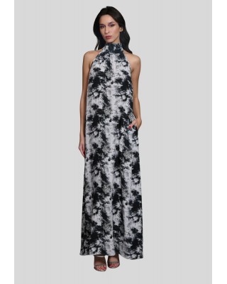 Γυναικείο μάξι halter φόρεμα - Collectiva Noir Stone Dress