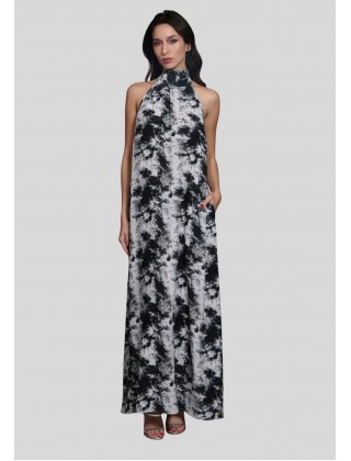 Γυναικείο μάξι halter φόρεμα - Collectiva Noir Stone Dress