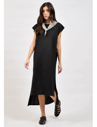 Γυναικείο μαύρο κοντομάνικο φόρεμα - Collectiva Noir Organic Tank dress