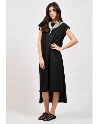 Γυναικείο μαύρο κοντομάνικο φόρεμα - Collectiva Noir Organic Tank dress