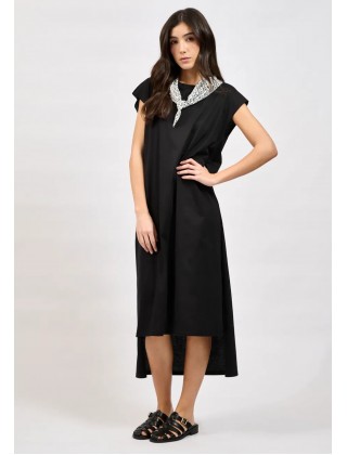 Γυναικείο μαύρο κοντομάνικο φόρεμα - Collectiva Noir Organic Tank dress