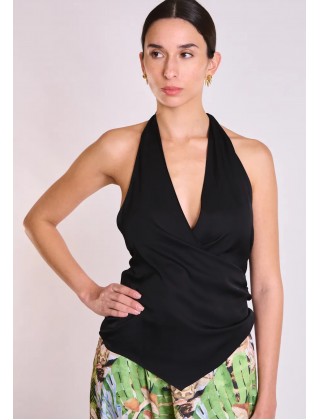 Γυναικείο μαύρο halter top - Collectiva Noir Linden Top