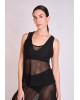 Γυναικείο μαύρο διχτυωτό τοπ - Collectiva Noir Ridge Top