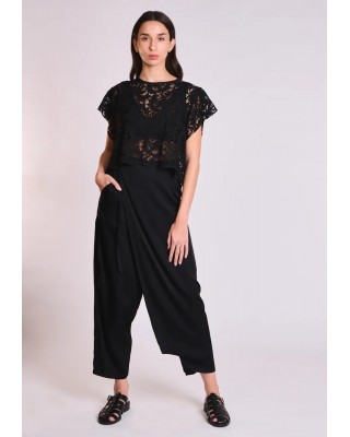 Γυναικείο μαύρο ντραπέ παντελόνι - Collectiva Noir Marigold Pants