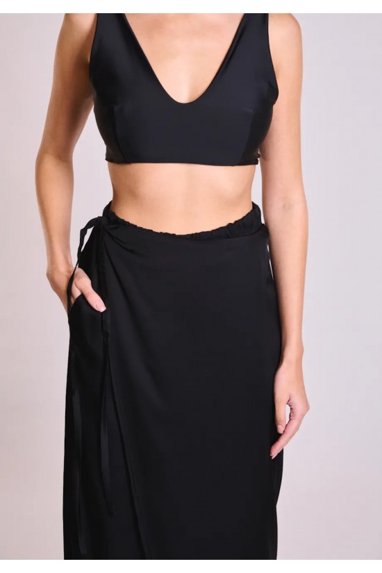 Γυναικείο μαύρο ντραπέ παντελόνι - Collectiva Noir Marigold Pants