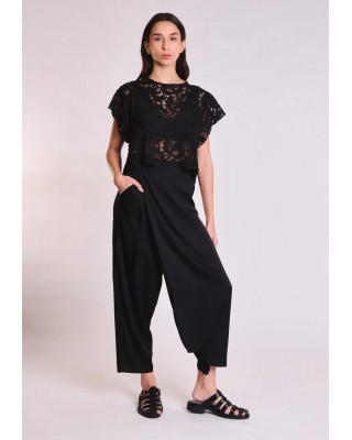 Γυναικείο μαύρο ντραπέ παντελόνι - Collectiva Noir Marigold Pants