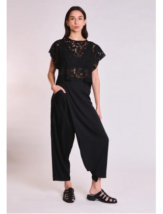 Γυναικείο μαύρο ντραπέ παντελόνι - Collectiva Noir Marigold Pants