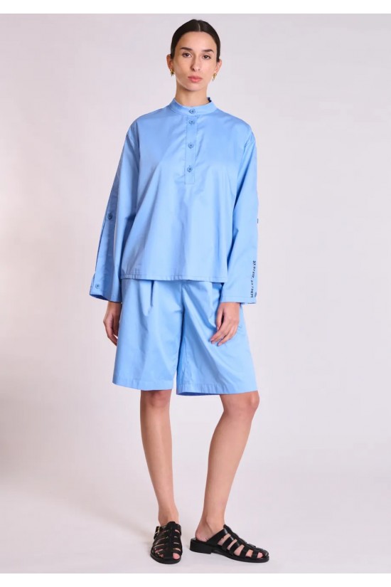 Γυναικείο μπλε πουκάμισο - Collectiva Noir Elan Top