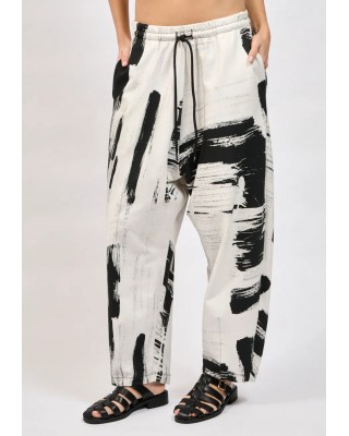 Γυναικείο παντελόνι με print - Collectiva Noir Wane Pants Γυναικείο παντελόνι με print - Collectiva Noir Wane Pants