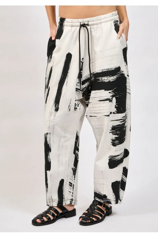 Γυναικείο παντελόνι με print - Collectiva Noir Wane Pants