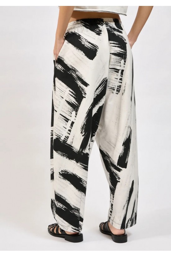 Γυναικείο παντελόνι με print - Collectiva Noir Wane Pants