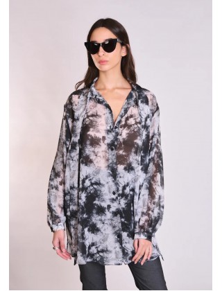 Γυναικείο πουκάμισο με print butterfly - Collectiva Noir Taria Shirt