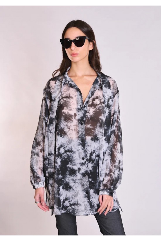 Γυναικείο πουκάμισο με print butterfly - Collectiva Noir Taria Shirt