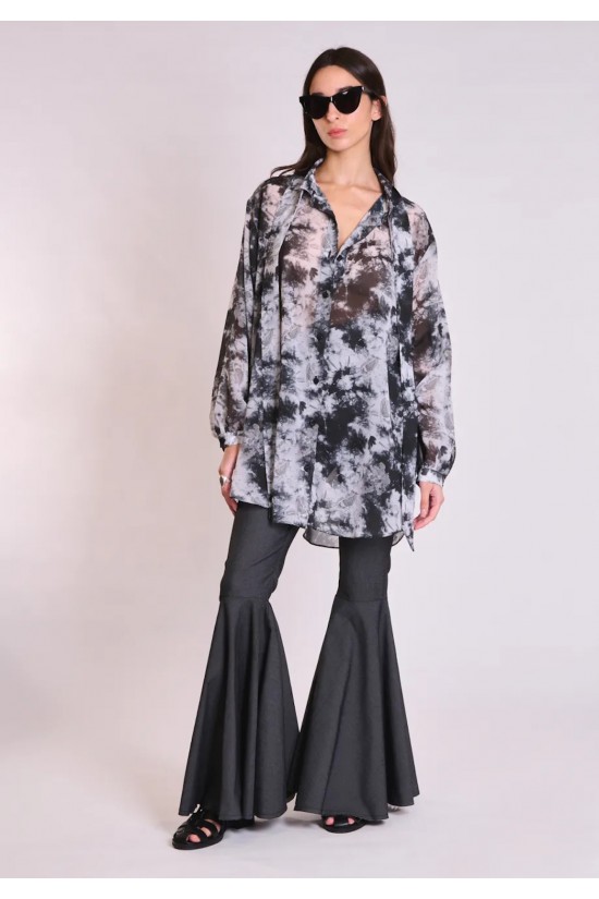 Γυναικείο πουκάμισο με print butterfly - Collectiva Noir Taria Shirt