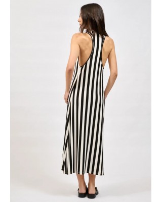 Γυναικείο ριγέ αμάνικο φόρεμα - Collectiva Noir Amy Dress