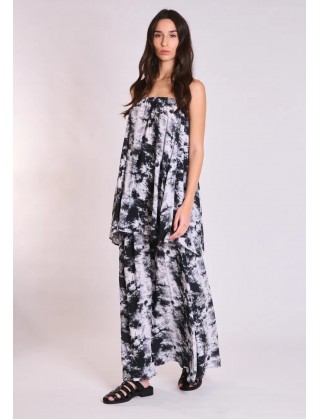 Γυναικείο στράπλες φόρεμα με print - Collectiva Noir Vale Dress