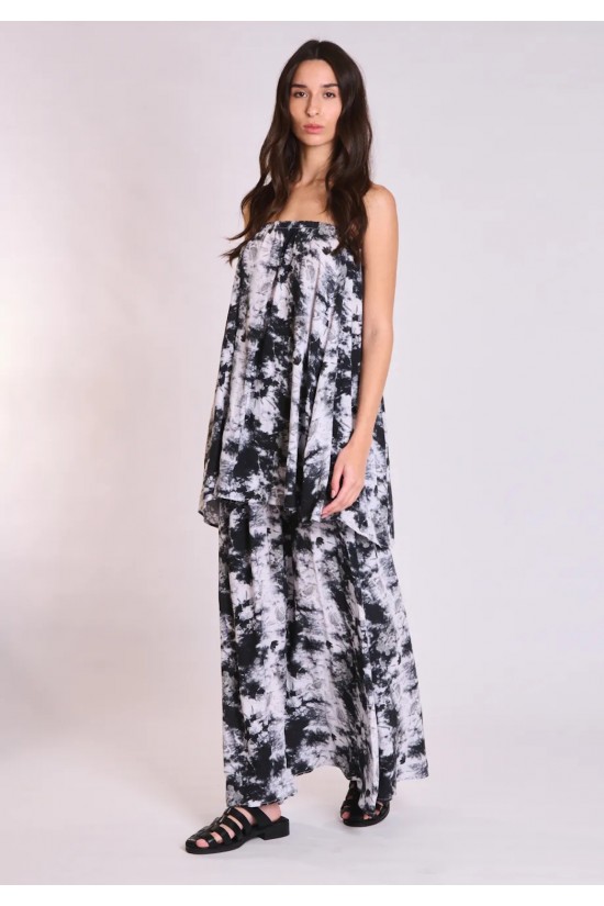 Γυναικείο στράπλες φόρεμα με print - Collectiva Noir Vale Dress Γυναικείο στράπλες φόρεμα με print - Collectiva Noir Vale Dress