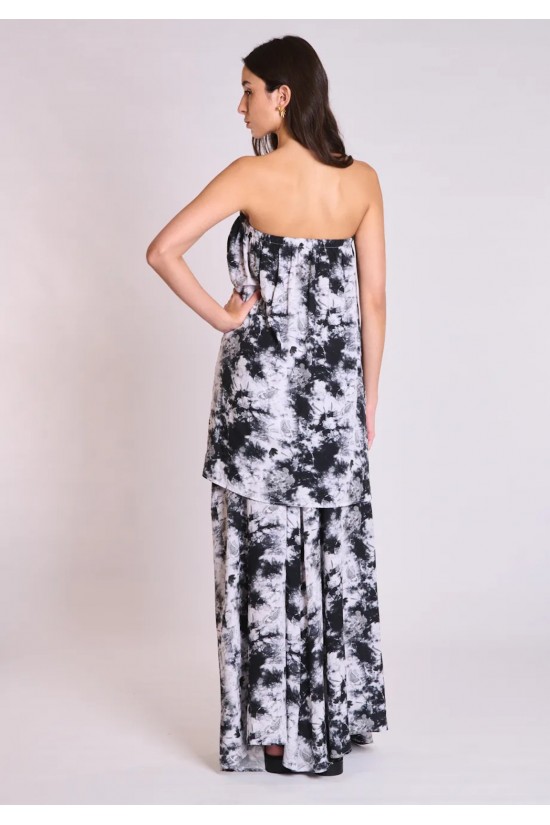 Γυναικείο στράπλες φόρεμα με print - Collectiva Noir Vale Dress Γυναικείο στράπλες φόρεμα με print - Collectiva Noir Vale Dress