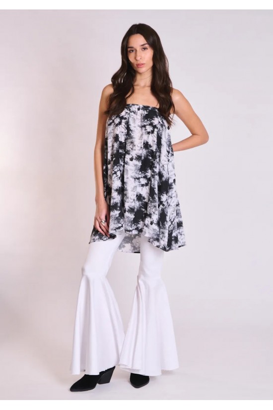 Γυναικείο στράπλες φόρεμα με print - Collectiva Noir Vale Dress Γυναικείο στράπλες φόρεμα με print - Collectiva Noir Vale Dress