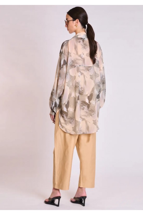Γυναικείο πουκάμισο με oil paint print - Collectiva Noir Taria Shirt