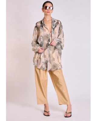 Γυναικείο πουκάμισο με oil paint print - Collectiva Noir Taria Shirt