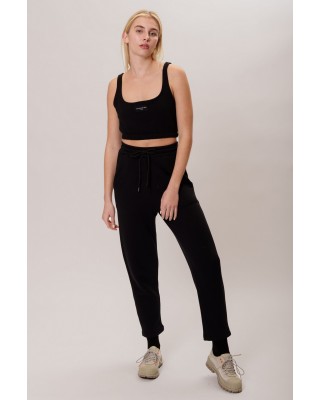 Γυναικείο μαύρο αμάνικο crop top - Collectiva Noir Heidi Top CNA01WB24FUT