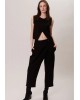 Γυναικείο μαύρο κρουαζέ παντελόνι - Kassandra Pants Collectiva Noir CND2WB24PNT Γυναικείο μαύρο κρουαζέ παντελόνι - Kassandra Pants Collectiva Noir CND2WB24PNT