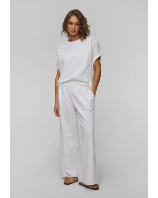 Γυναικείο λευκό παντελόνι φόρμα - Deha D22336
