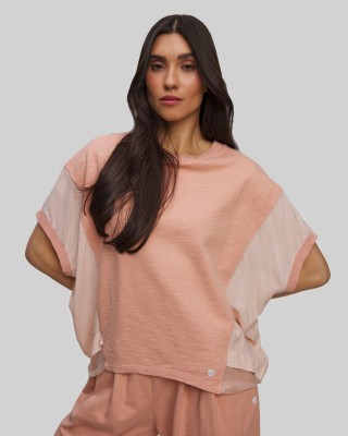 Γυναικεία oversized κοντομάνικη μπλούζα - Deha D22330