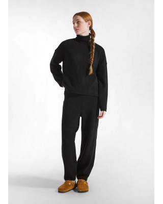 Γυναικεία μαύρη πλεκτή μπλούζα - Deha D12211