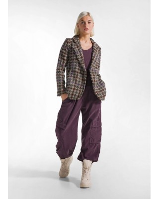 Γυναικείο καφέ μπουκλέ σακάκι - Deha D12470 Γυναικείο καφέ μπουκλέ σακάκι - Deha D12470