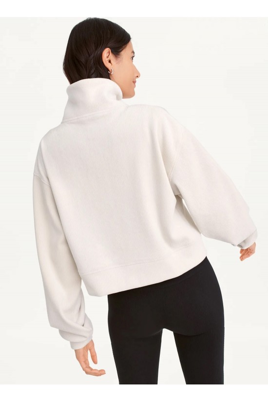 Women's beige rib pullover - DKNY DP3T9414