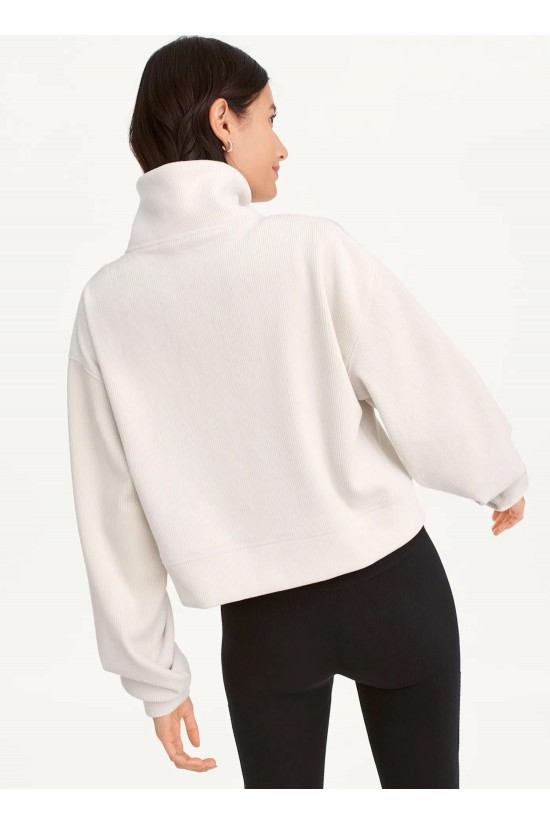 Women's beige rib pullover - DKNY DP3T9414 Women's beige rib pullover - DKNY DP3T9414
