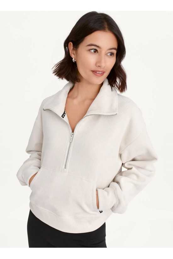 Women's beige rib pullover - DKNY DP3T9414 Women's beige rib pullover - DKNY DP3T9414