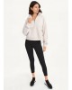 Women's beige rib pullover - DKNY DP3T9414 Women's beige rib pullover - DKNY DP3T9414