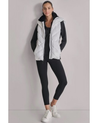 Γυναικείο λευκό puffer γιλέκο - DKNY DP4V3157 Γυναικείο λευκό puffer γιλέκο - DKNY DP4V3157
