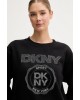 Γυναικεία μαύρη μπλούζα φούτερ με logo - DKNY DP5T1340 Γυναικεία μαύρη μπλούζα φούτερ με logo - DKNY DP5T1340