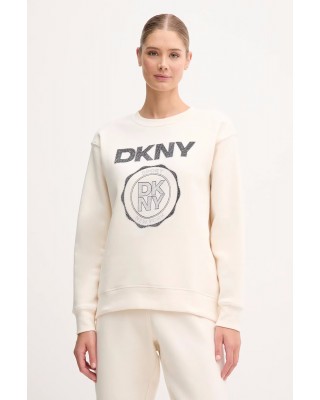 Γυναικεία μπεζ μπλούζα φούτερ με logo - DKNY DP5T1340 Γυναικεία μπεζ μπλούζα φούτερ με logo - DKNY DP5T1340