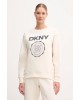 Γυναικεία μπεζ μπλούζα φούτερ με logo - DKNY DP5T1340 Γυναικεία μπεζ μπλούζα φούτερ με logo - DKNY DP5T1340